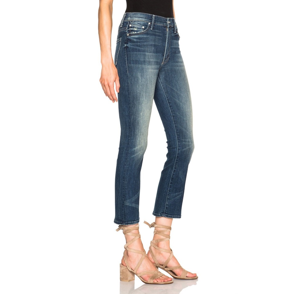 MOTHER The Insiderβ Crop High Rise Bootcut Double Trouble NWT Size 24 - Picture 8 of 9
